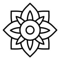 Amaryllis Line Icon vector