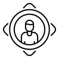 Audience Targeting Line Icon vector