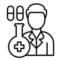 Chemist Line Icon vector