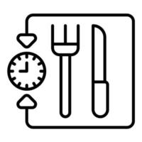 Intermittent Fasting Line Icon vector