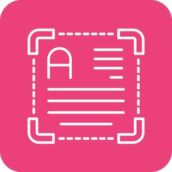 iconos de fondo de esquina redonda de línea de editor de texto vector