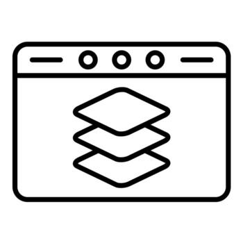 Full Stack Developer Line Icon vector
