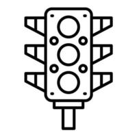 Traffic Light Line Icon vector