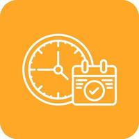 Time Plan Line Round Corner Background Icons vector