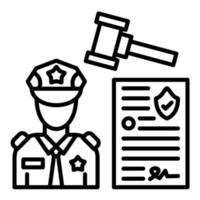 Law Enforcement Line Icon vector