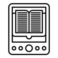 icono de línea de ebook vector