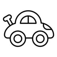 icono de línea de juguete de coche vector