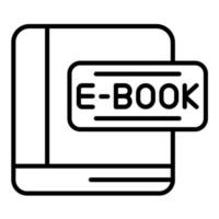 icono de línea de ebook vector