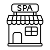 Spa Center Line Icon vector