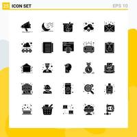 25 Creative Icons Modern Signs and Symbols of security lock sleep cloud egg Editable Vector Design Elements