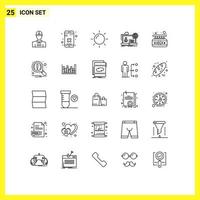 Pictogram Set of 25 Simple Lines of sale website day seminar forum Editable Vector Design Elements