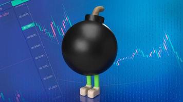 la bomba en los antecedentes comerciales para el arma o el concepto abstracto de representación 3d foto
