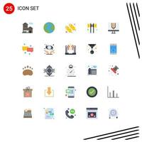25 iconos creativos signos y símbolos modernos de codificación de elementos de diseño vectorial editables de altavoz de fiesta de granja de sonido vector
