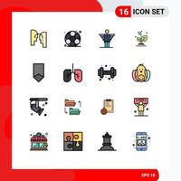 16 iconos creativos signos y símbolos modernos del éxito del premio planta de crecimiento empresarial elementos de diseño de vectores creativos editables