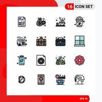 16 Creative Icons Modern Signs and Symbols of transport camping breakfast camp cup Editable Creative Vector Design Elements