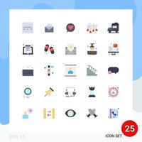 25 Creative Icons Modern Signs and Symbols of transport car love bus love Editable Vector Design Elements
