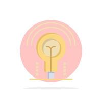 Bulb Idea Light Hotel Abstract Circle Background Flat color Icon vector