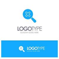 In Search Zoom Blue Solid Logo with place for tagline vector