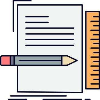 Code coding file programming script Flat Color Icon Vector