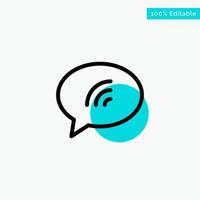 Message Chat Chatting Sand turquoise highlight circle point Vector icon