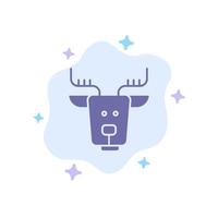 Alpine Arctic Canada Reindeer Blue Icon on Abstract Cloud Background vector