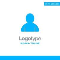 Account Avatar User Blue Solid Logo Template Place for Tagline vector