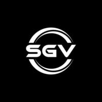 diseño de logotipo de letra sgv en ilustración. logotipo vectorial, diseños de caligrafía para logotipo, afiche, invitación, etc. vector