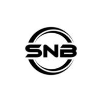 SNB letter logo design in illustration. Vector logo, calligraphy designs for logo, Poster, Invitation, etc.