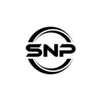 diseño del logotipo de la letra snp en la ilustración. logotipo vectorial, diseños de caligrafía para logotipo, afiche, invitación, etc. vector