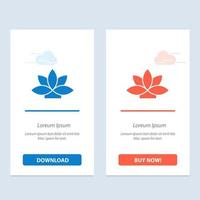 Flower India Lotus Plant  Blue and Red Download and Buy Now web Widget Card Template vector