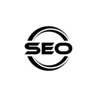 SEO letter logo design in illustration. Vector logo, calligraphy designs for logo, Poster, Invitation, etc.