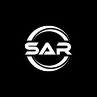 SAR letter logo design in illustration. Vector logo, calligraphy designs for logo, Poster, Invitation, etc.