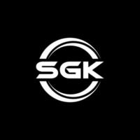 diseño del logotipo de la letra sgk en la ilustración. logotipo vectorial, diseños de caligrafía para logotipo, afiche, invitación, etc. vector