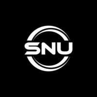 diseño del logotipo de la letra snu en la ilustración. logotipo vectorial, diseños de caligrafía para logotipo, afiche, invitación, etc. vector