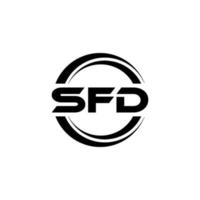 diseño del logotipo de la letra sfd en la ilustración. logotipo vectorial, diseños de caligrafía para logotipo, afiche, invitación, etc. vector