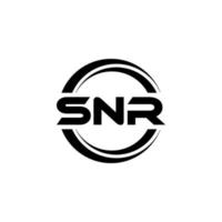 diseño del logotipo de la letra snr en la ilustración. logotipo vectorial, diseños de caligrafía para logotipo, afiche, invitación, etc. vector