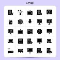 Solid 25 Devices Icon set Vector Glyph Style Design Black Icons Set Web and Mobile Business ideas design Vector Illustration