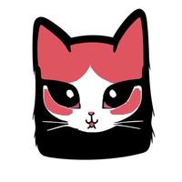 lindo gato de pelo largo vector