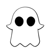 Black and White Spooky Ghost vector