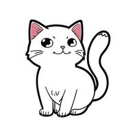 Cute Optimistic Kitten Illustration vector