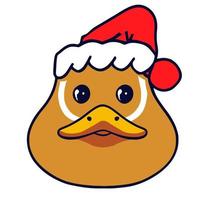 Cute Christmas Duck Illustration vector