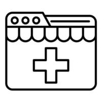 Medical Ecommerce Website Line Icon vector