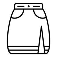 Skirt Line Icon vector