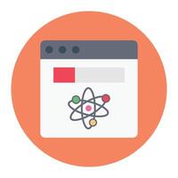 ilustración vectorial de ciencia en línea sobre un fondo. símbolos de calidad premium. iconos vectoriales para concepto y diseño gráfico. vector