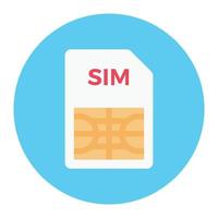 Ilustración de vector de tarjeta SIM en un fondo. Símbolos de calidad premium. Iconos vectoriales para concepto y diseño gráfico.