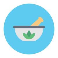 bowl pestle vector illustration on a background.Premium quality symbols.vector icons for concept and graphic design.