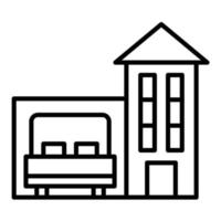 Accommodation Line Icon vector