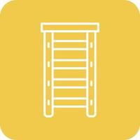 Ladder Line Round Corner Background Icons vector