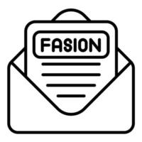 Fashion Newsletter Line Icon vector