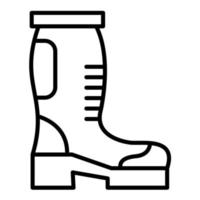 icono de línea de botas de otoño vector